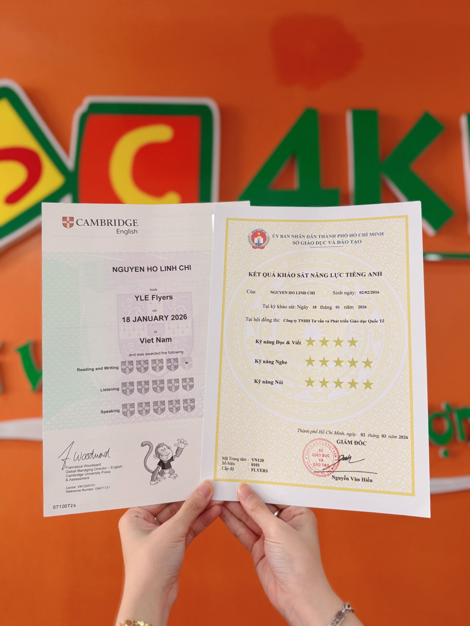 chứng chỉ cambridge quốc tế